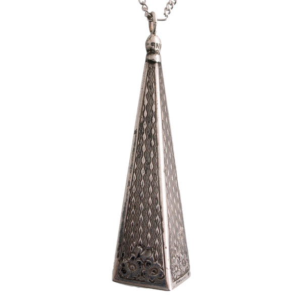 Sterling Geometric Upcycled Hat Pin Necklace