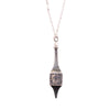 Sterling 3 Dimensional Upcycled Hat Pin Necklace