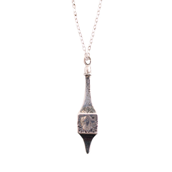 Sterling 3 Dimensional Upcycled Hat Pin Necklace
