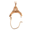 14K Gold Clown Charm Holder Pendant