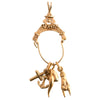 14K Gold Clown Charm Holder Pendant