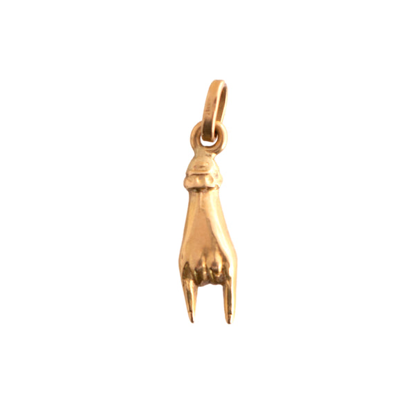 Vintage 14K Gold Mano Cornuta Charm