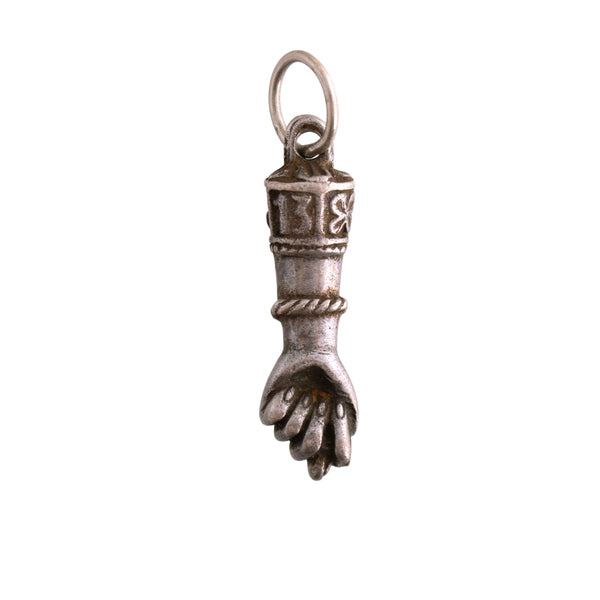 Vintage Sterling Figa Charm Protection Amulet