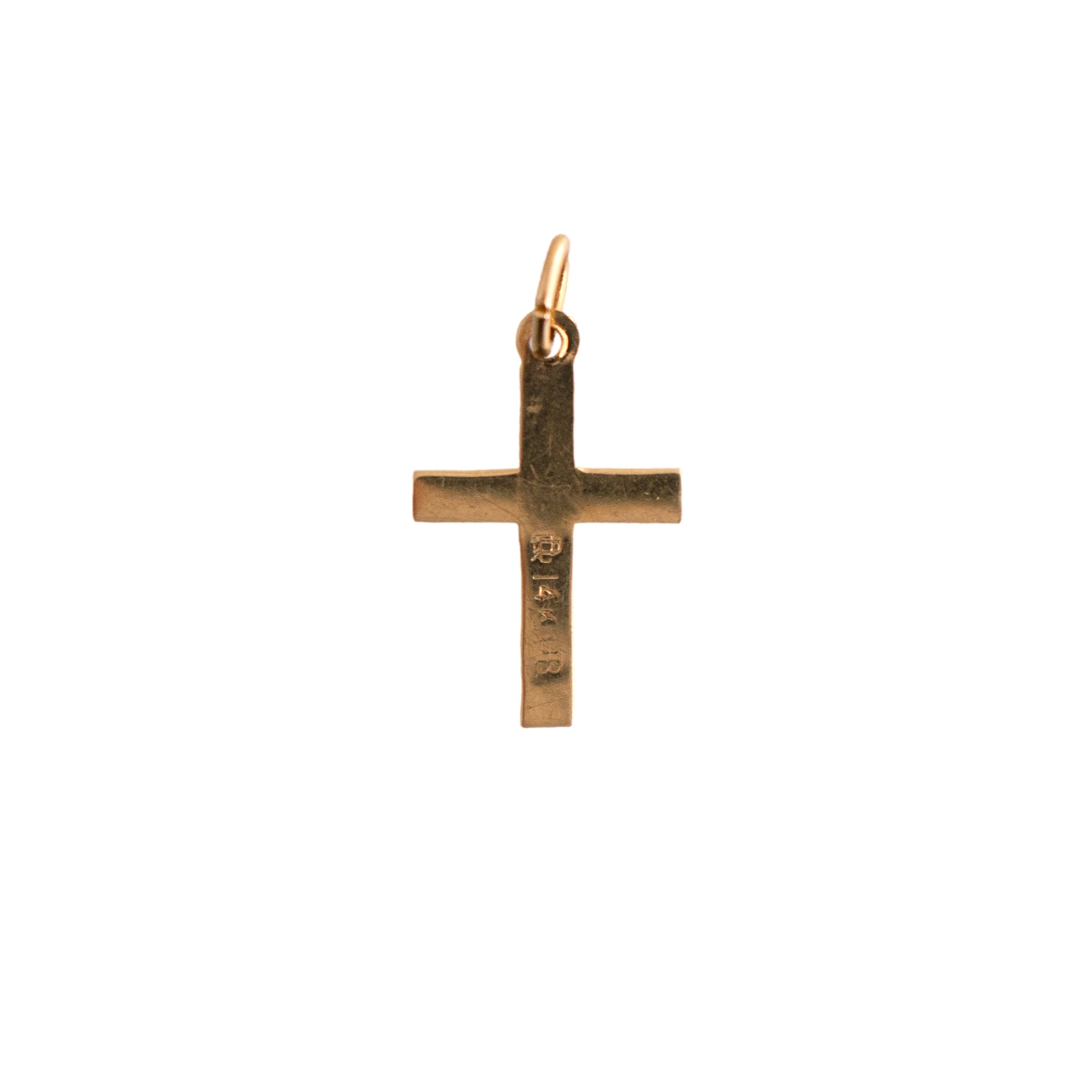 Tiny 14K Gold Cross Charm