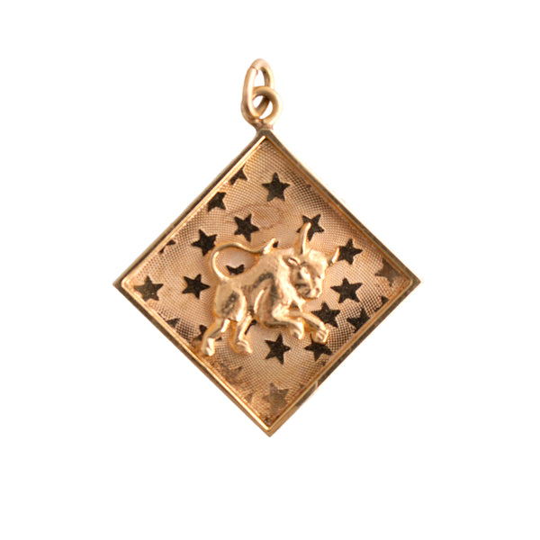 Vintage Taurus Bull Zodiac Charm
