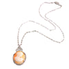 Vintage Sterling Shell Cameo Necklace