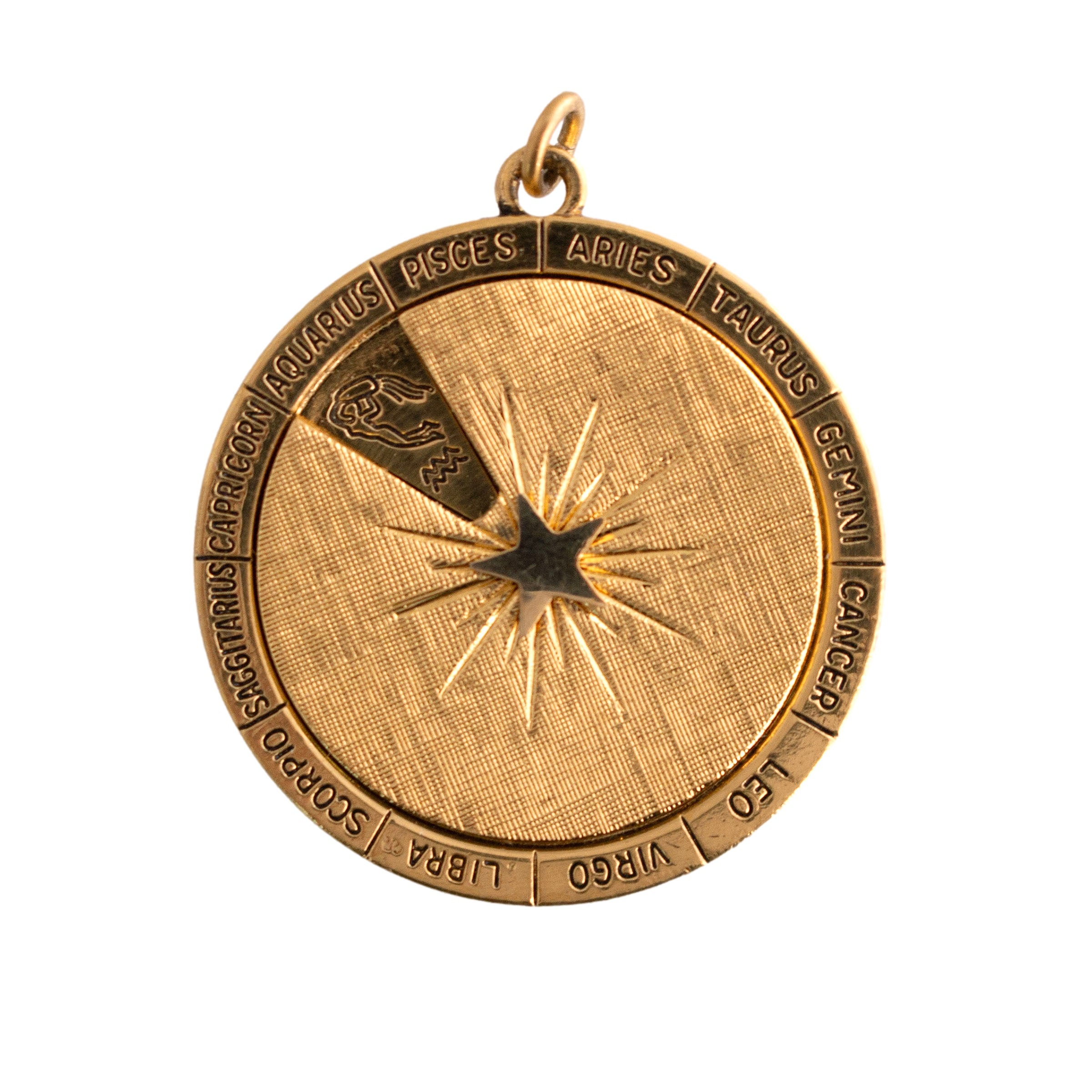 Vintage Zodiac Disc Charm