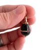 Upcycled Hat Pin Pendant with Onyx and Crystal