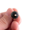 Upcycled Hat Pin Pendant with Onyx and Crystal