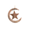 Bohemian Garnet Crescent Moon and Star Upcycled Pendant