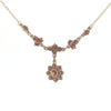 Bohemian Garnet Drop Necklace