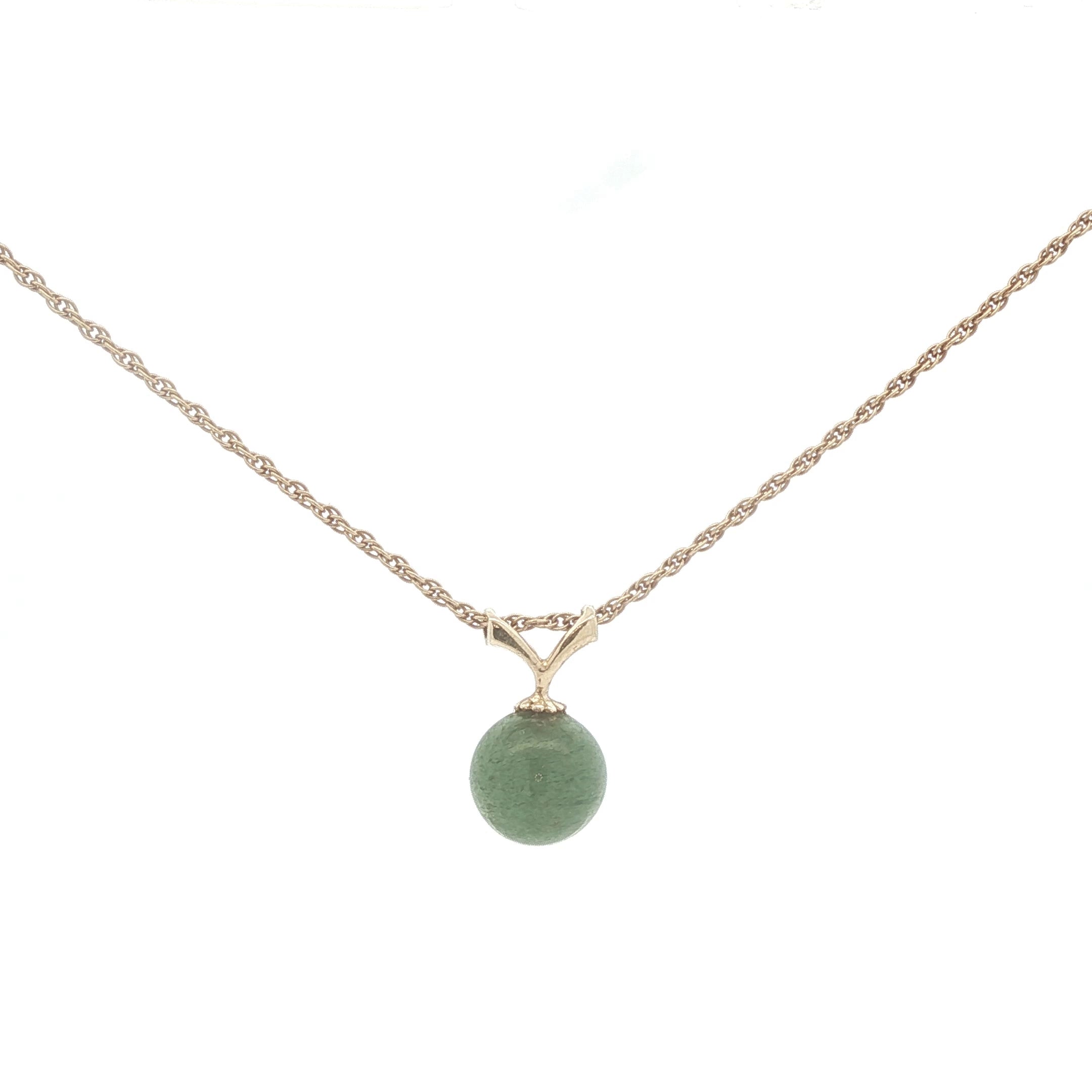 Aventurine Quartz Ball Necklace