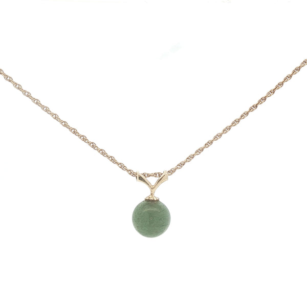 Aventurine Quartz Ball Necklace