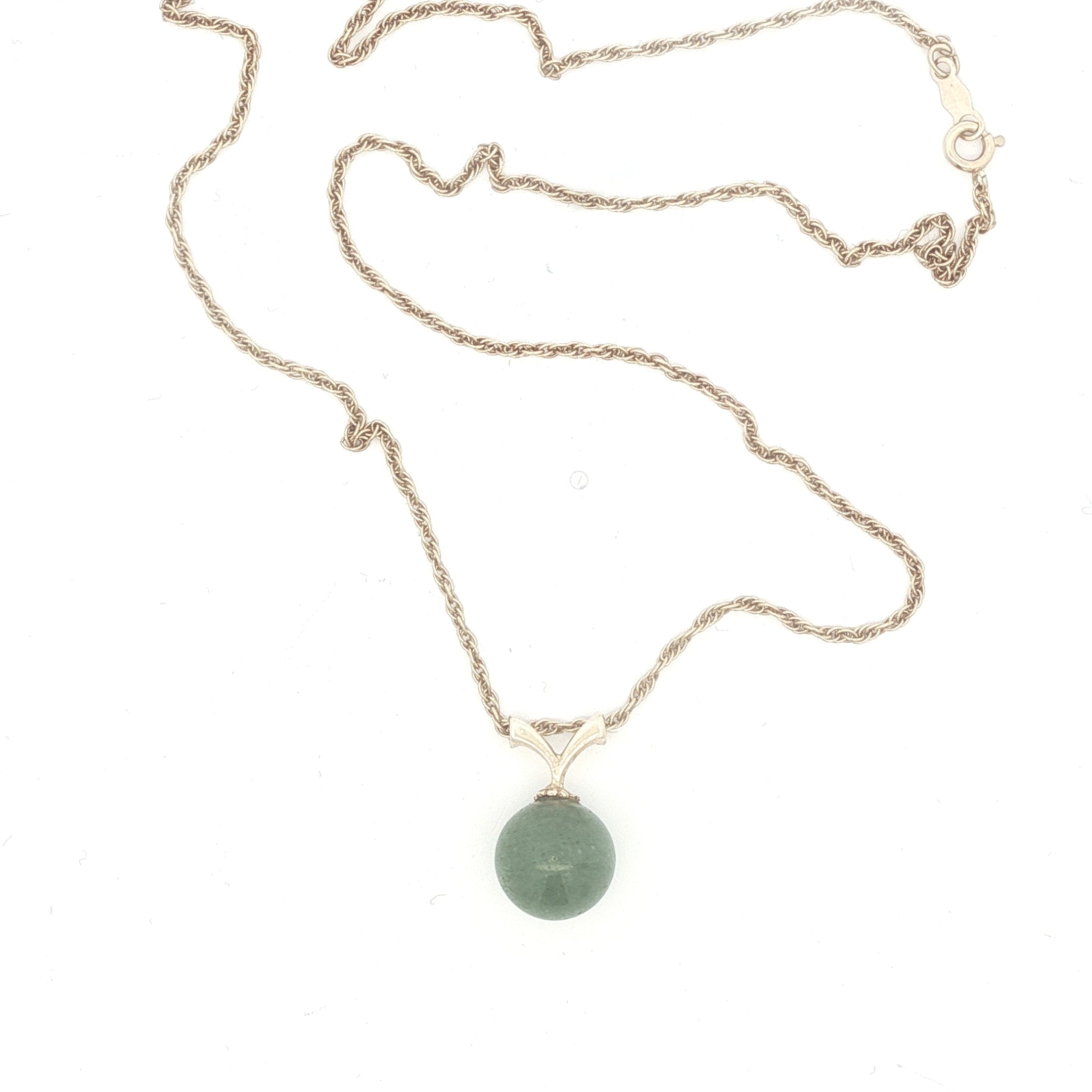 Aventurine Quartz Ball Necklace