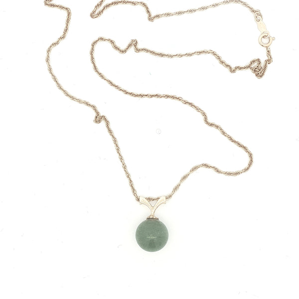 Aventurine Quartz Ball Necklace