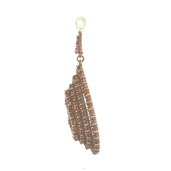 Bohemian Garnet Large Cluster Pendant