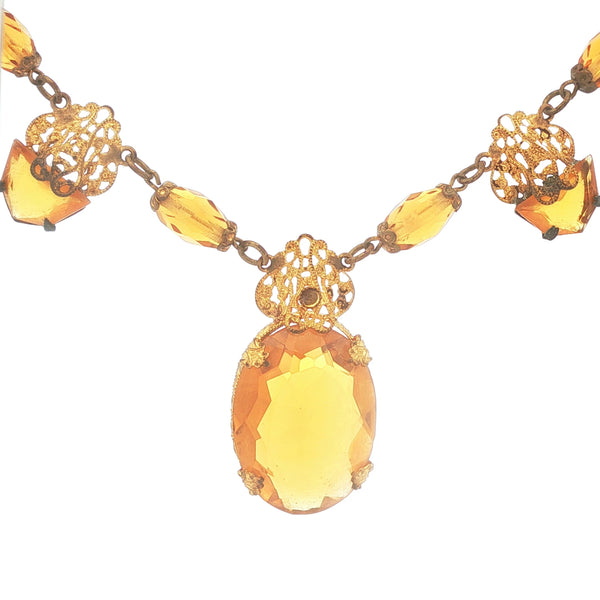 Antique Czech Glass Necklace