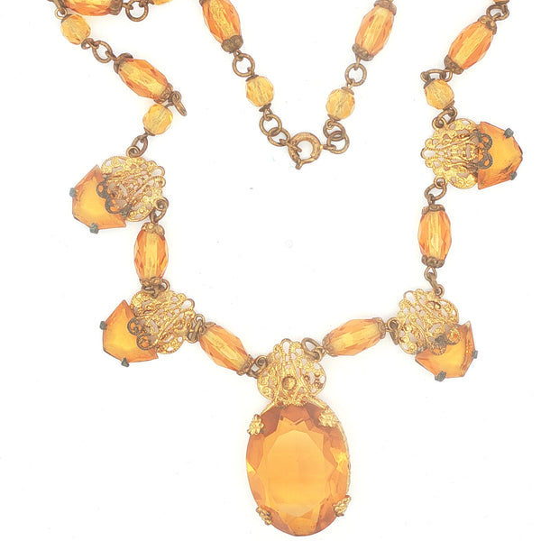 Antique Czech Glass Necklace
