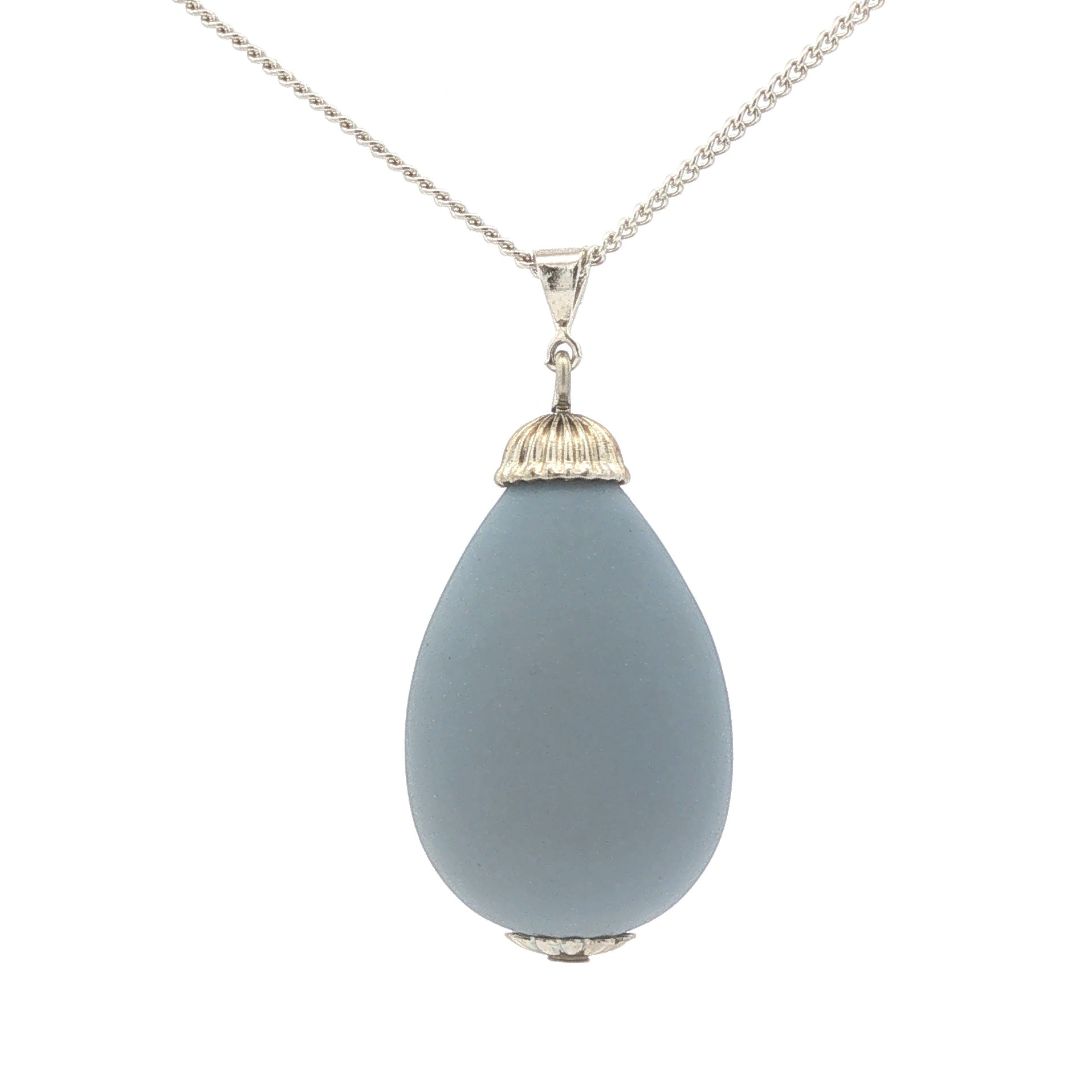 Jasperware Daffodil Easter Egg Pendant on Chain