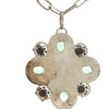 800 Silver Green Stone Pendant on Chain