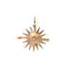 Antique Seed Pearl and Diamond Starburst Pin/Pendant