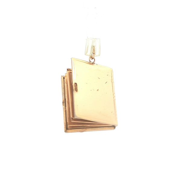Vintage Gold Filled Cameo Book Locket