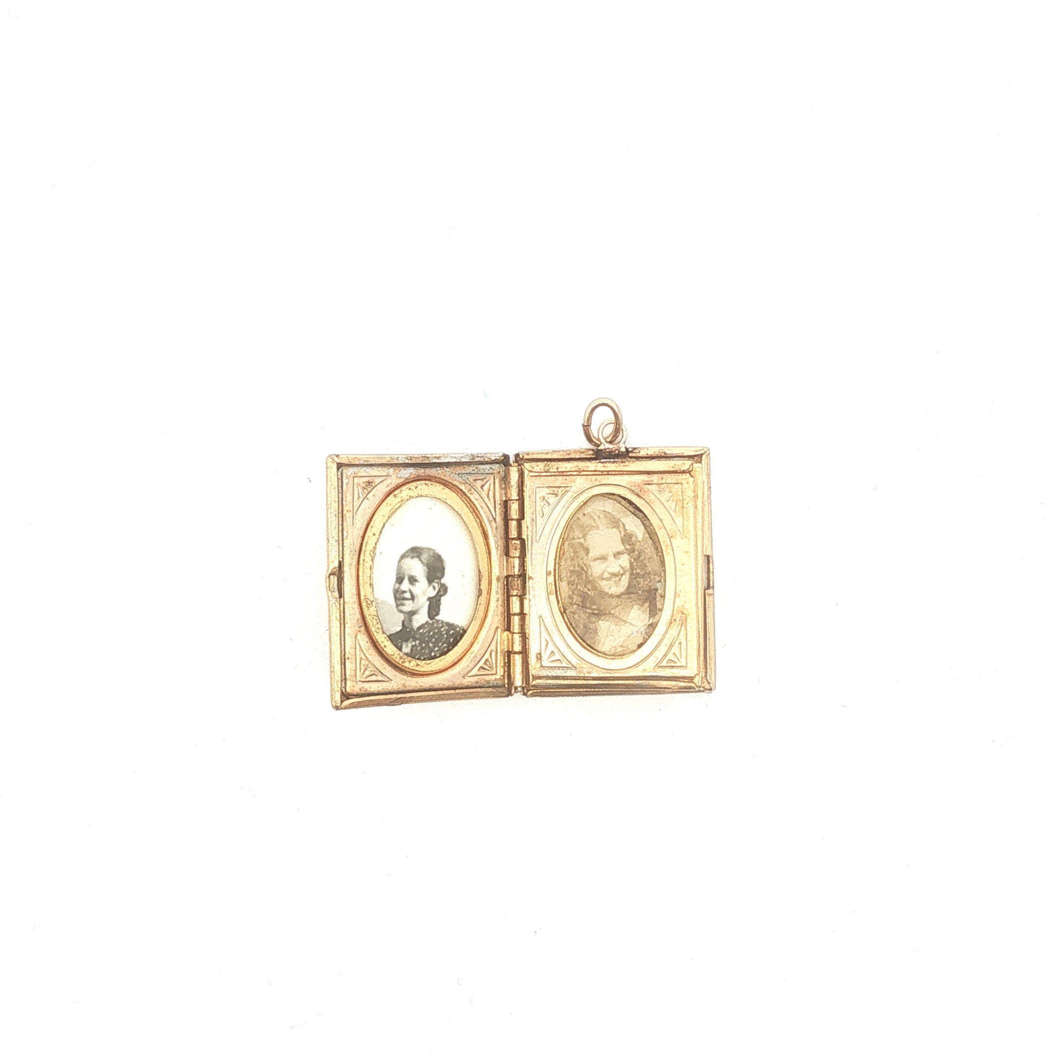 Vintage Gold Filled Cameo Book Locket
