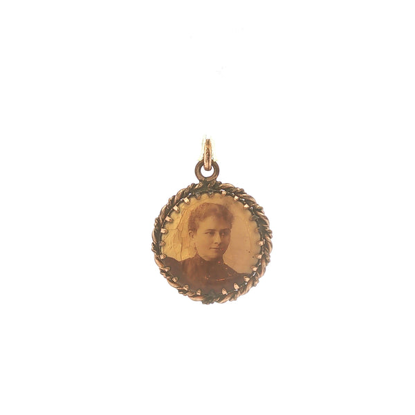 Celluloid Photo Pendant