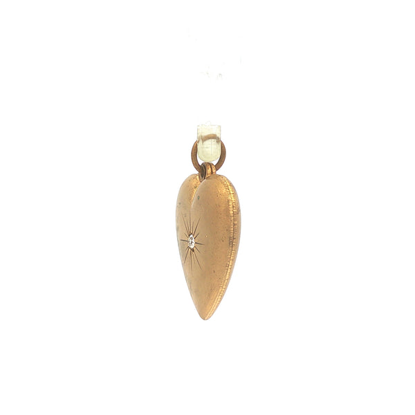 Brass Heart Slide Locket Pendant