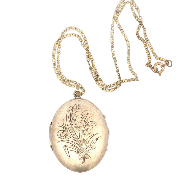 Lily of the Valley Locket on Chain
