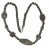 Black Glass Bead Choker Necklace