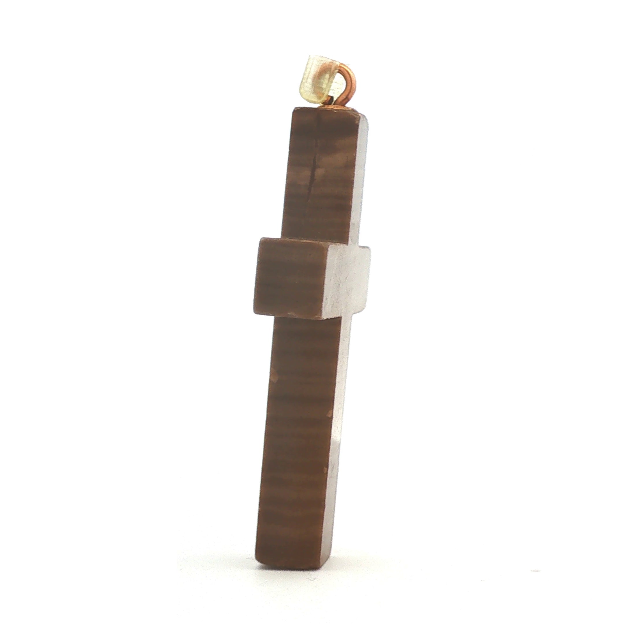 Vintage Tiger's Eye Cross Pendant