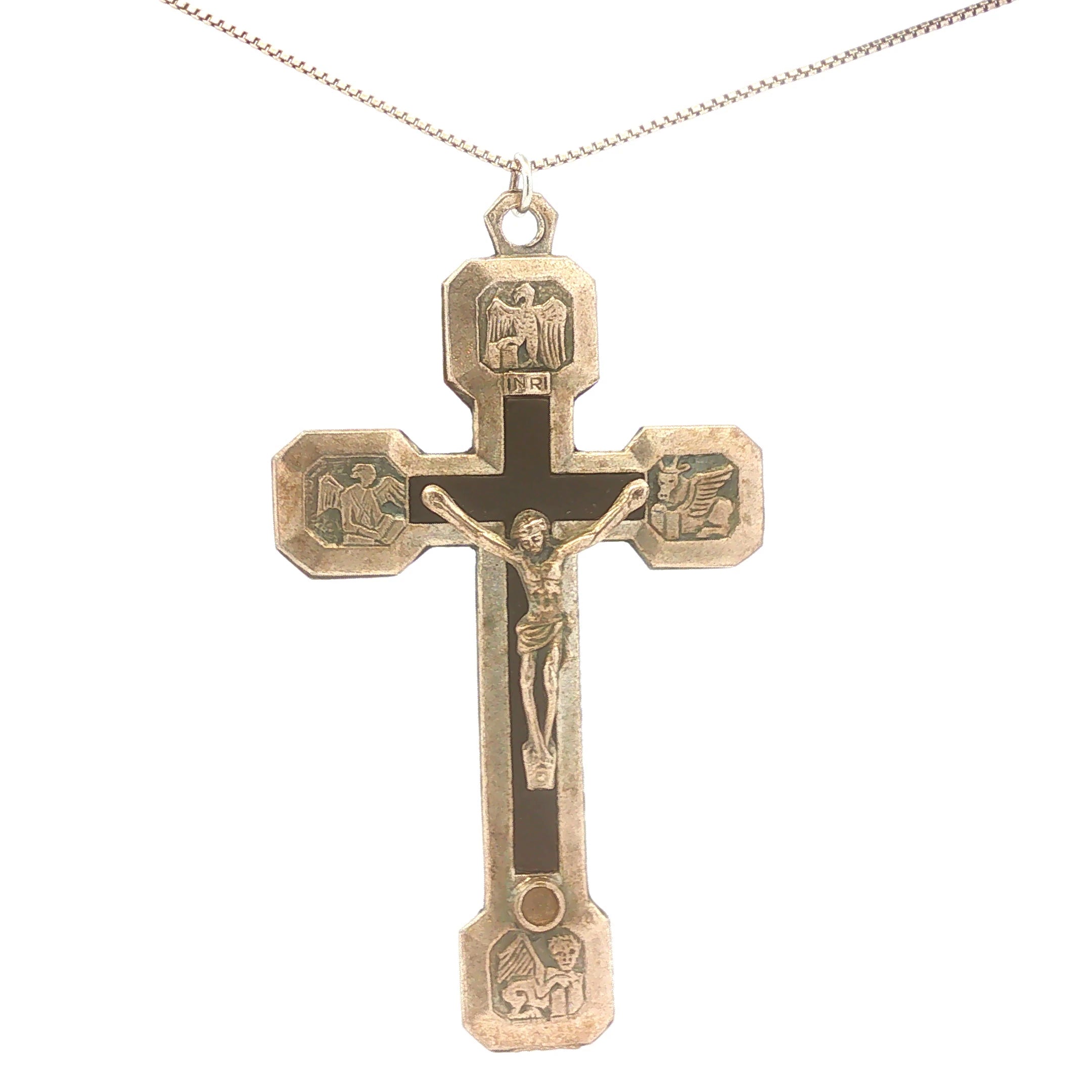Vintage Sterling Crucifix Pendant on Chain