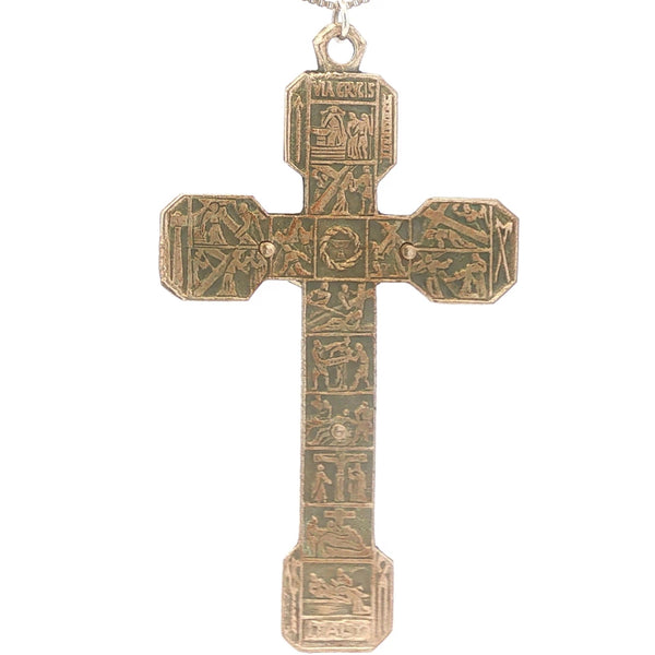 Vintage Sterling Crucifix Pendant on Chain