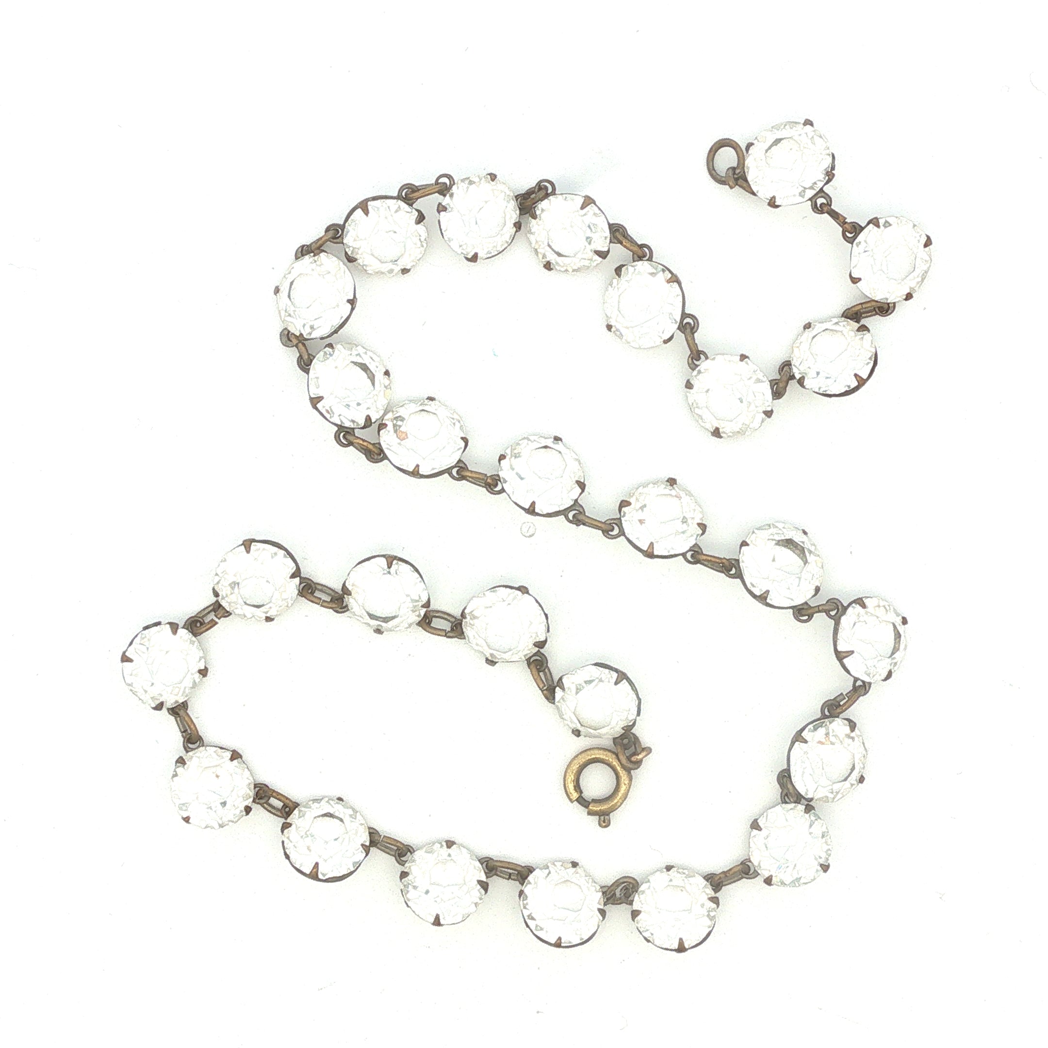 Antique Crystal Link Necklace