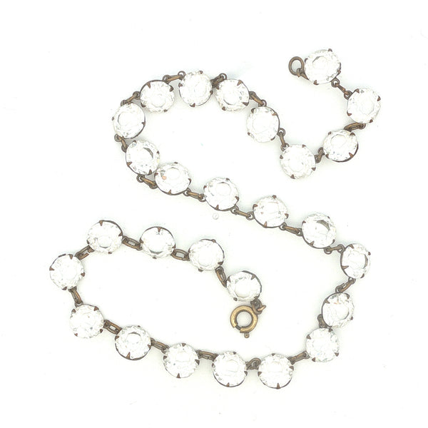 Antique Crystal Link Necklace