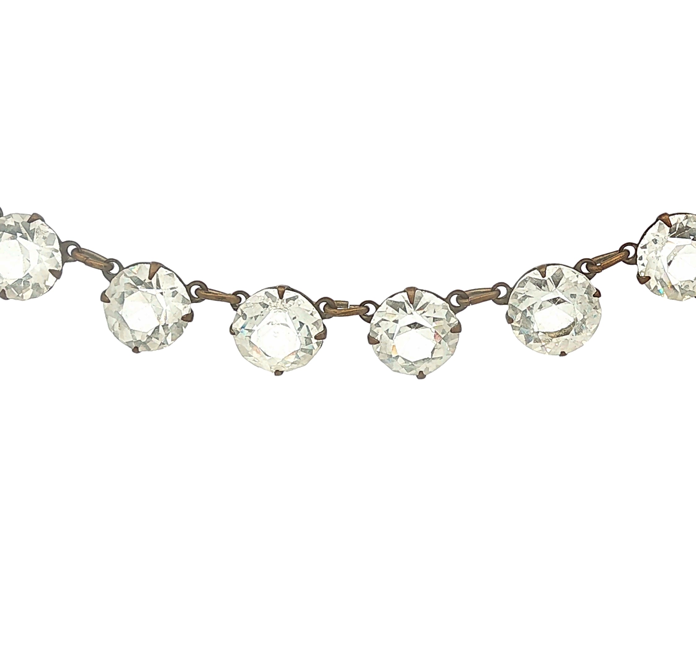 Antique Crystal Link Necklace