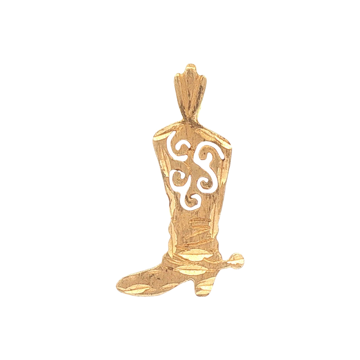 14K Gold Cowboy Boot Charm