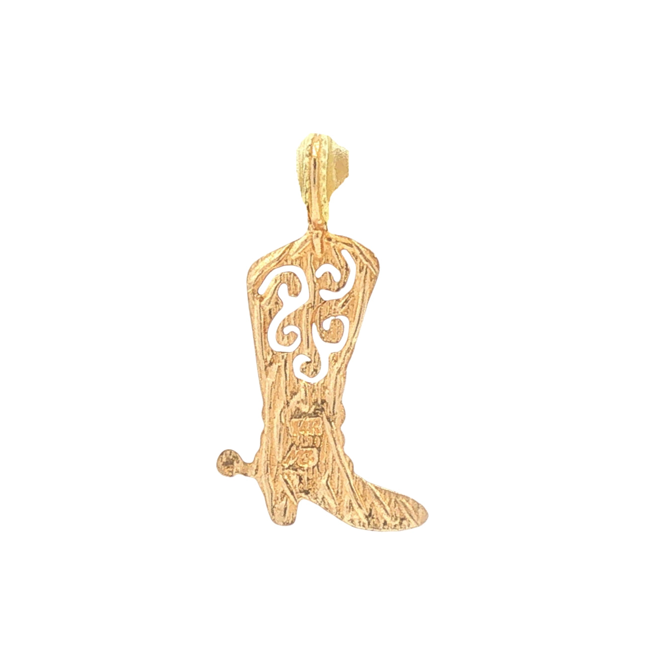 14K Gold Cowboy Boot Charm