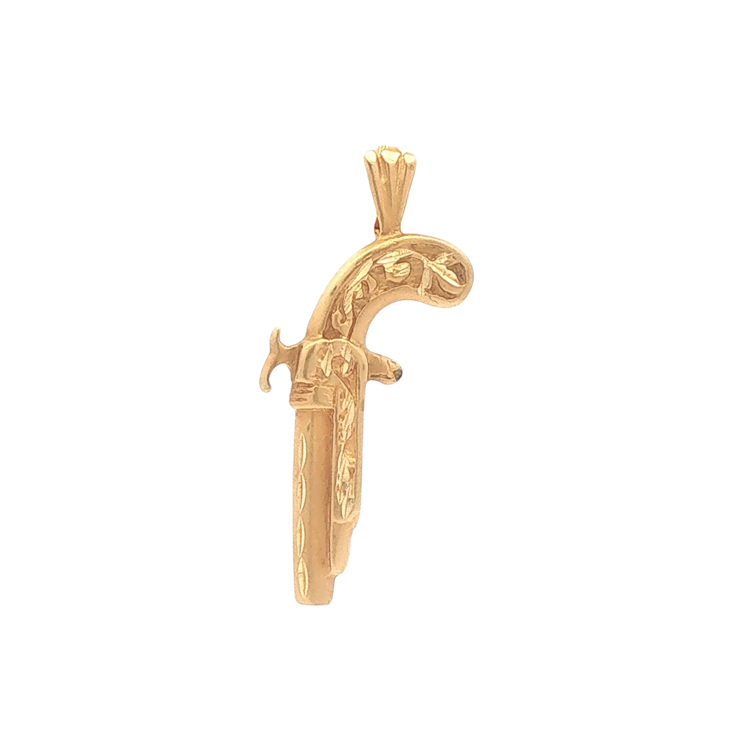 14K Gold Pistol Charm