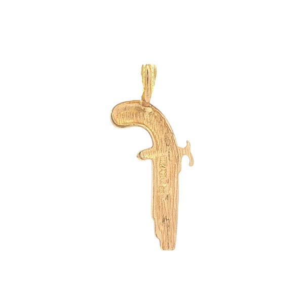 14K Gold Pistol Charm