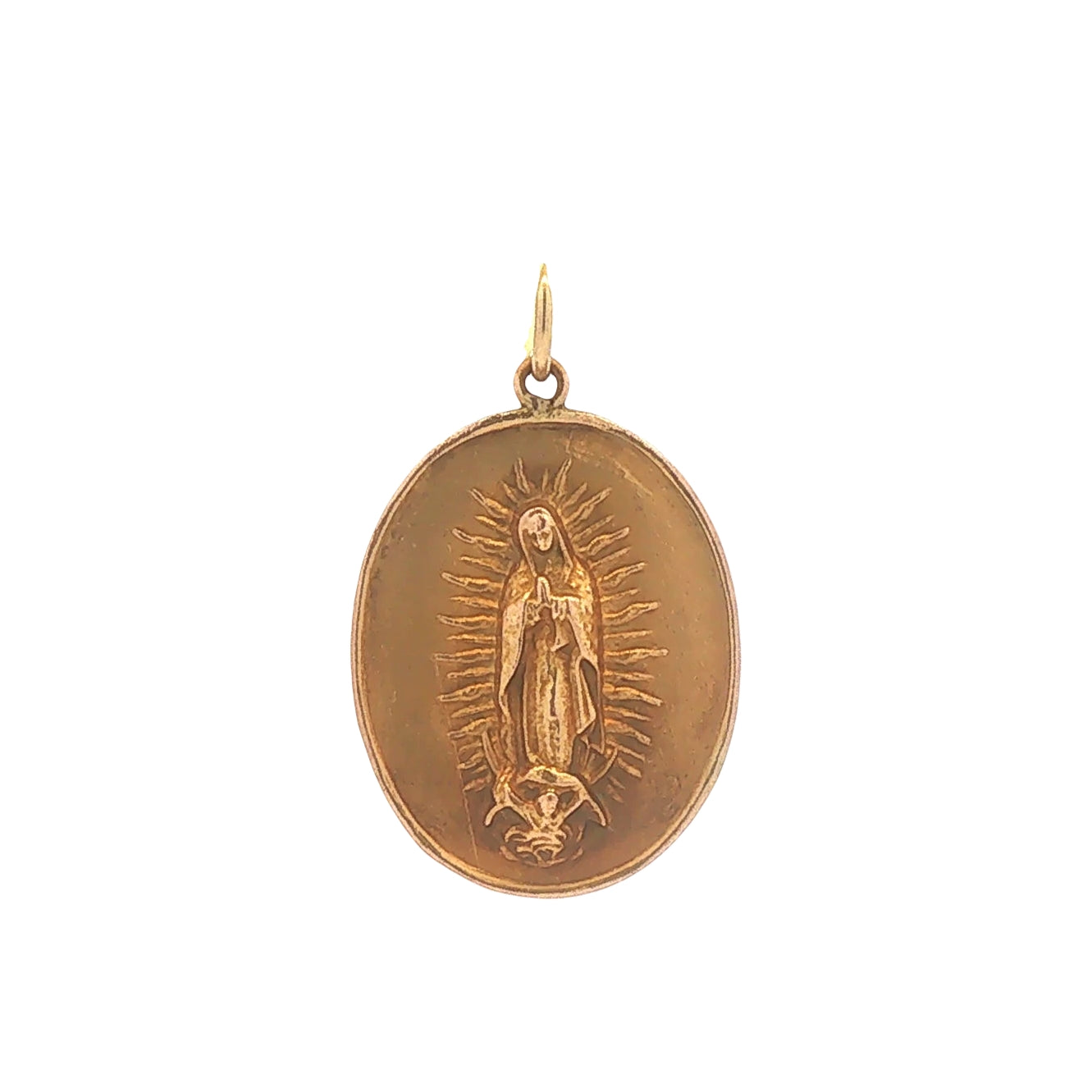 Vintage 12K Gold Virgin Mary Charm