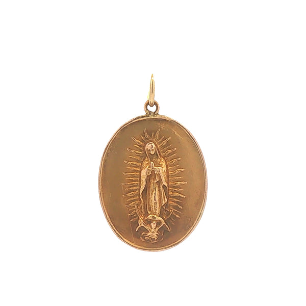 Vintage 12K Gold Virgin Mary Charm