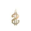 14K Gold Dollar Sign Charm