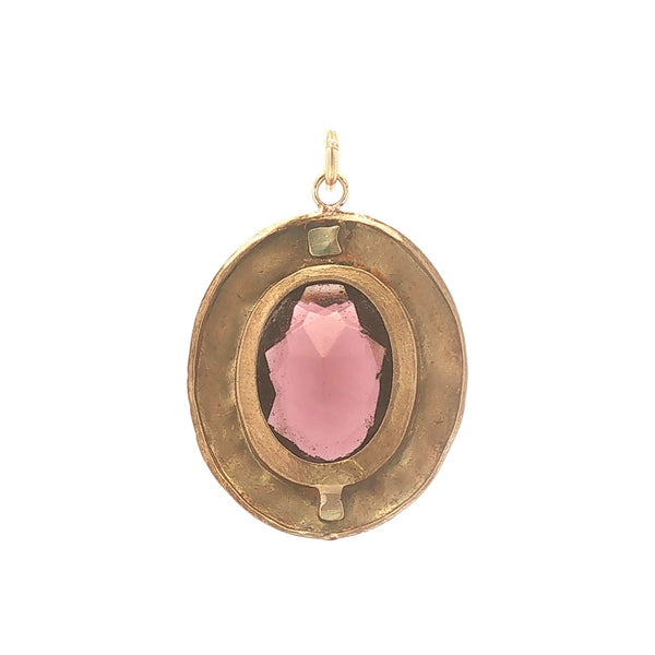 Upcycled Brass Floral Pendant
