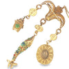 Decorative Brass and Cloisonne Charm Necklace