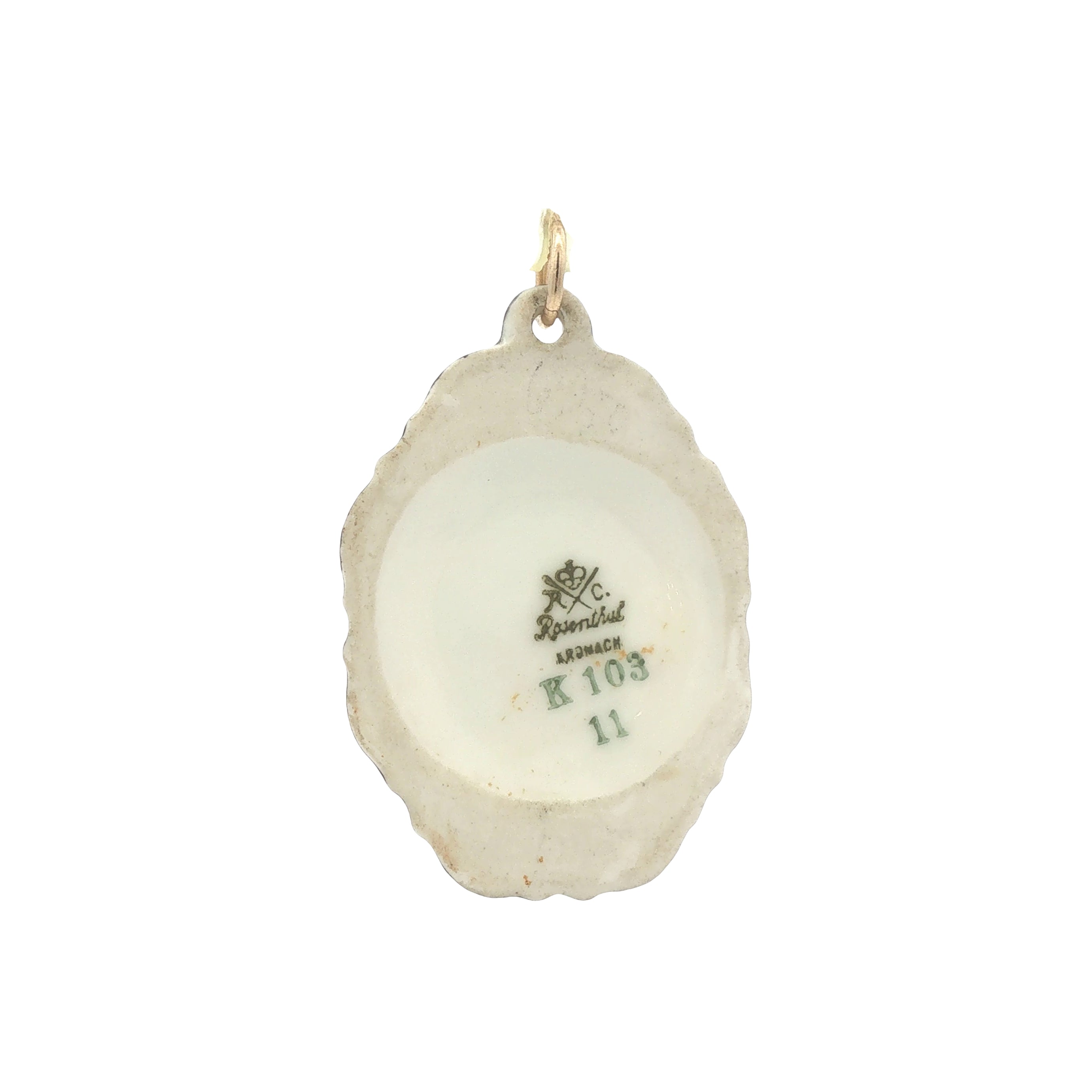 Rosenthal Ceramic Floral Pendant