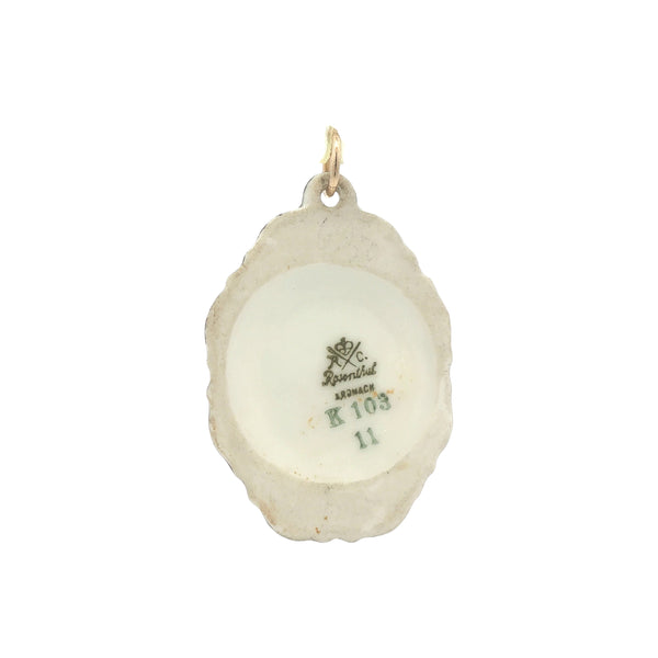 Rosenthal Ceramic Floral Pendant