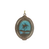 Painted Butterfly Wing Palm Tree Pendant