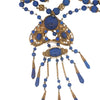 Antique Czech Blue Glass Necklace